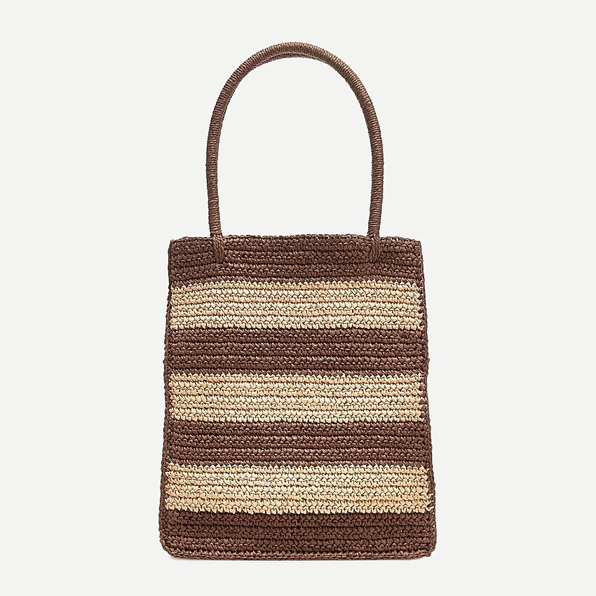 Straw shopper tote in stripe | J. Crew US