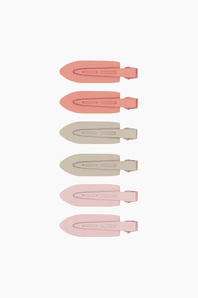 H & M - 6-pack Hair Styling Clips - Pink | H&M (US + CA)