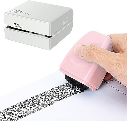 Electric Letter Opener and Confidential Roller Stamp Combo, Portable Office School Stationery for... | Amazon (US)
