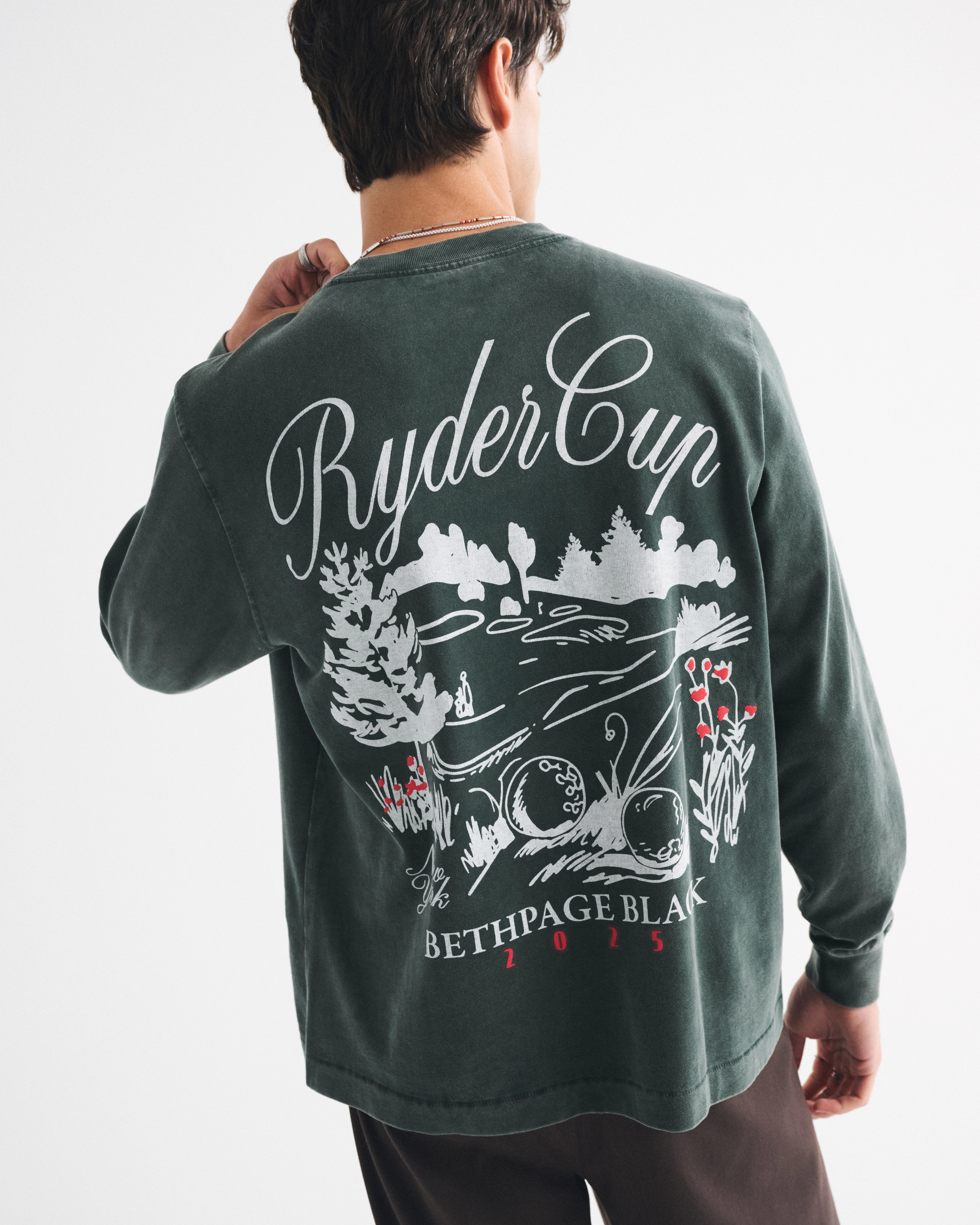 Long-Sleeve Premium Heavyweight 2.0 PGA Ryder Cup Graphic Tee | Abercrombie & Fitch (US)