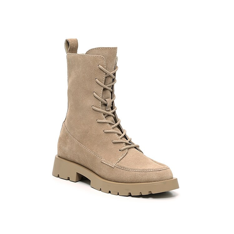 Dolce Vita Elman Combat Boot | Women's | Beige | Size 6.5 | Boots | Lug | DSW