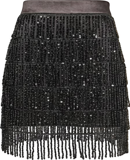 Women's Sequins Tassel Mini Skirt | Macy's