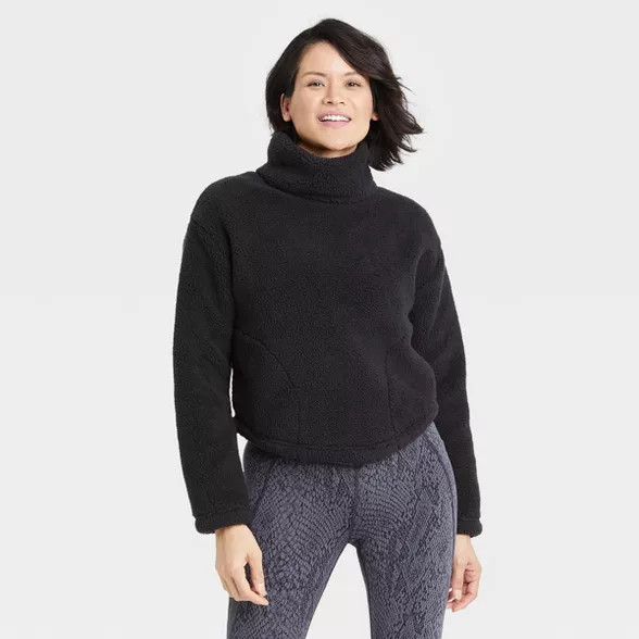 Women's Cozy Cowl Neck Pullover Sweatshirt - All in Motion™ | Target