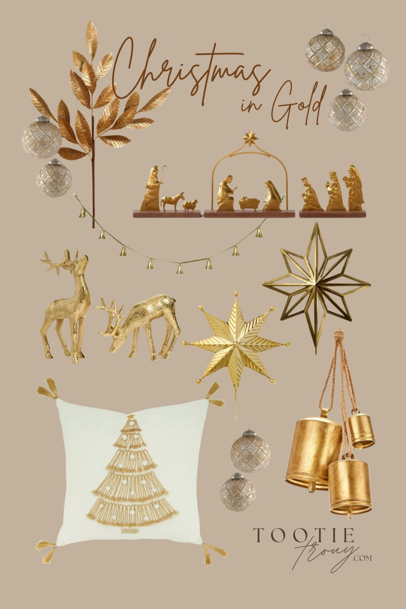 This year, for my living room tree, I am focusing on metallics: gold and brass specifically. Here are some of my favorite finds for a Golden Christmas.

#goldchristmas #christmasdecor #christmas2024

#LTKSeasonal #LTKHoliday #LTKFindsUnder50