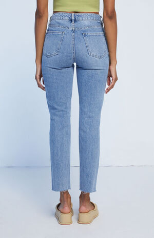 PacSun Eco Medium Blue Ripped Mom Jeans | PacSun