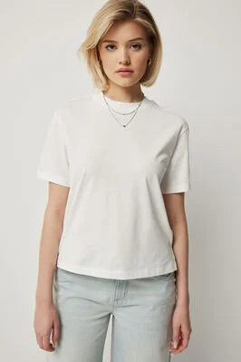 Boxy Crew Neck T-Shirt | Ardene