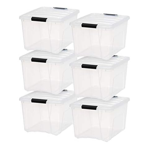 IRIS USA 32 Qt. Plastic Storage Bin Tote Organizing Container with Durable Lid and Secure Latchin... | Amazon (US)
