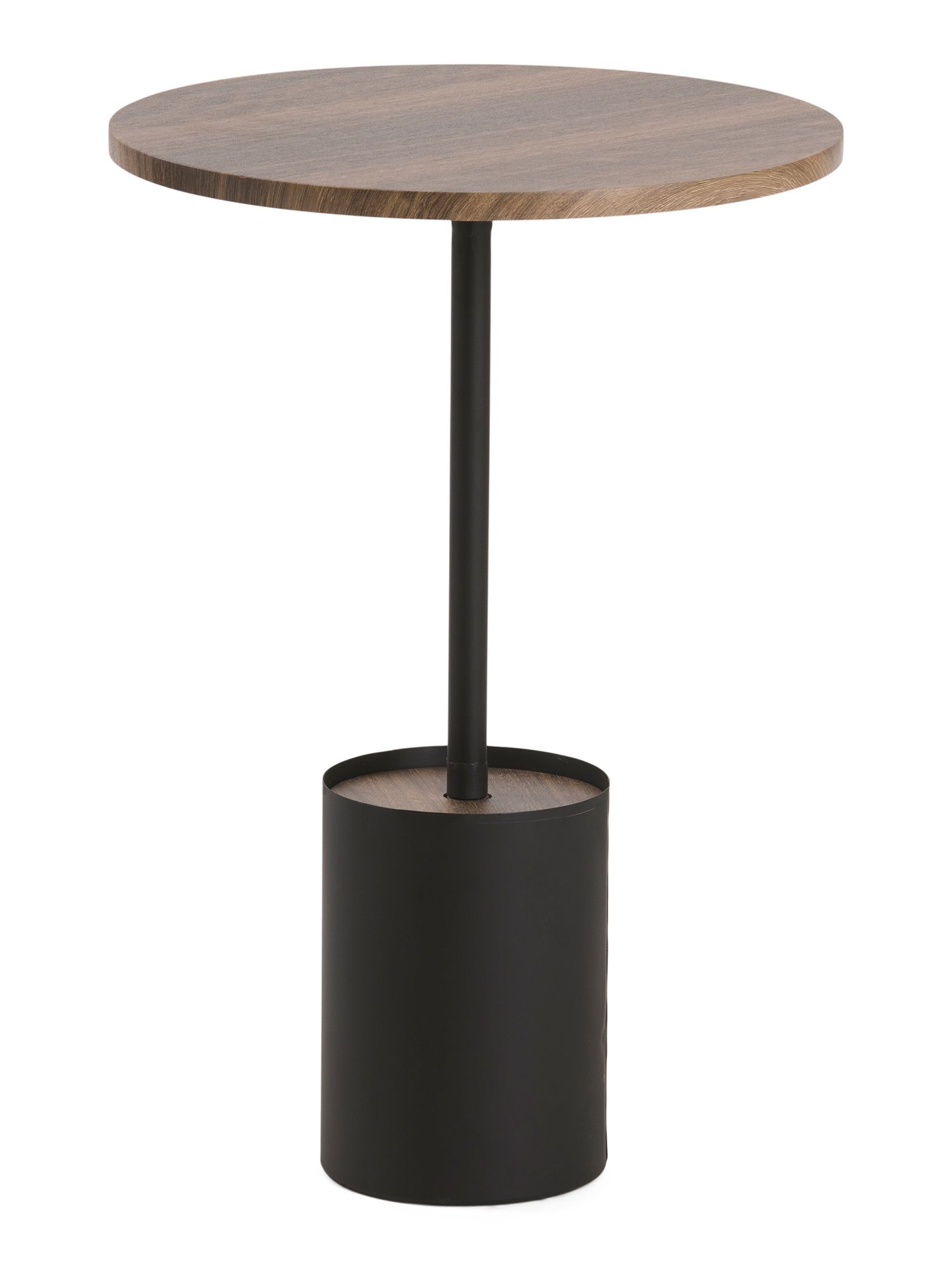 Metal Side Table With Wooden Top | TJ Maxx