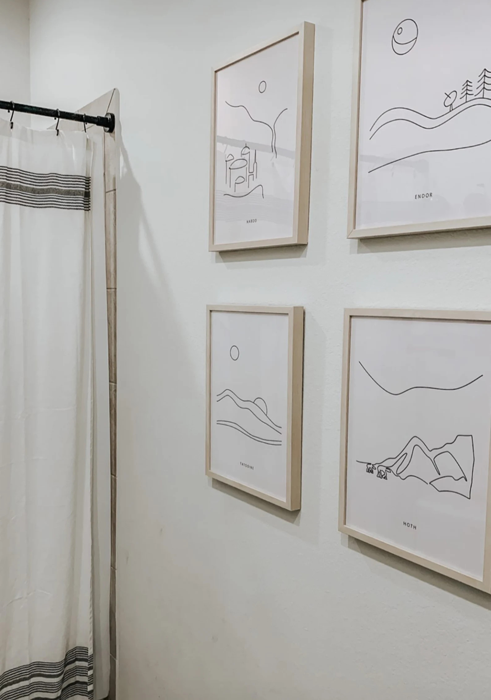 Star Wars Landscape Minimalist Line Art  Set of 4 Prints  | Etsy | Etsy (US)