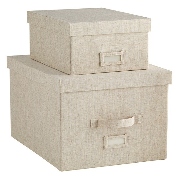 Cambridge Large Box Linen | The Container Store
