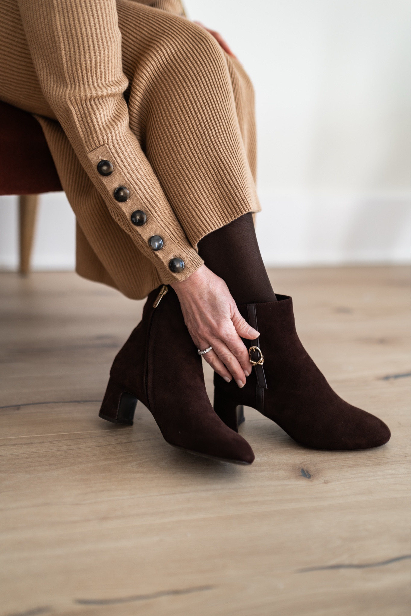 A sleek chocolate brown boot with the perfect gold details.  You will want to show this o e off with your favorite cropped jeans and dresses.  Plus it’s so comfortable.
#ltkpetite #petite

#LTKShoeCrush #LTKOver40 #LTKWorkwear