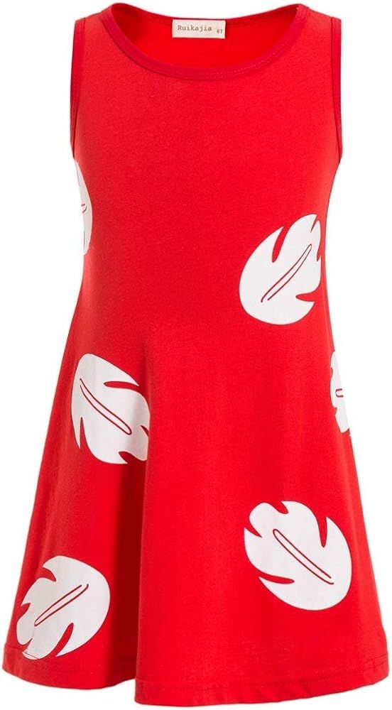 Lilo Hawaiian Dress Inspired Sleeveless Dress Lilo Princess Dresses for Girls Toddler | Amazon (US)