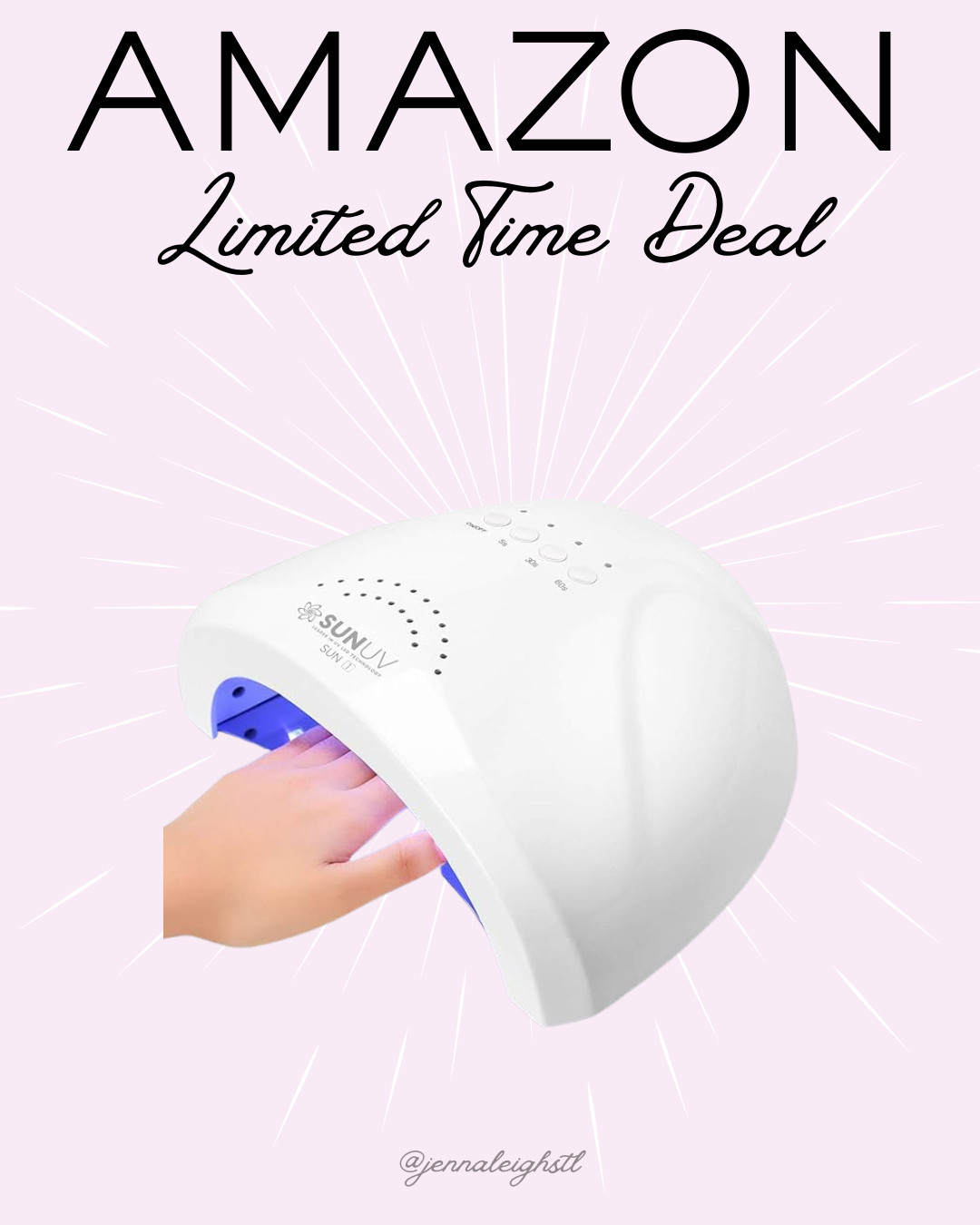 This UV LED nail lamp is an Amazon limited time deal with 44% off, marked down to $22. It features three timer settings and is perfect for gel nail polish at home. 

 #LTKSaleAlert #LTKFindsUnder50 #LTKBeauty
