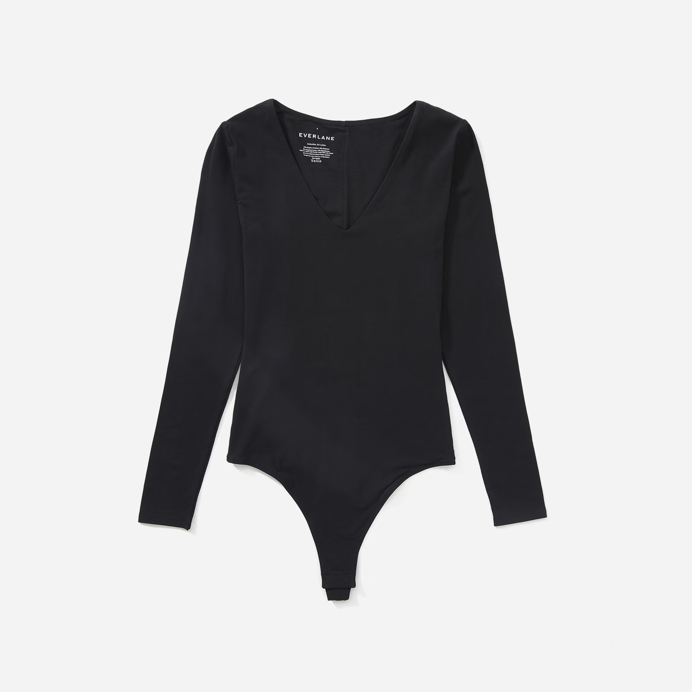 The Long-Sleeve V-Neck Bodysuit | Everlane