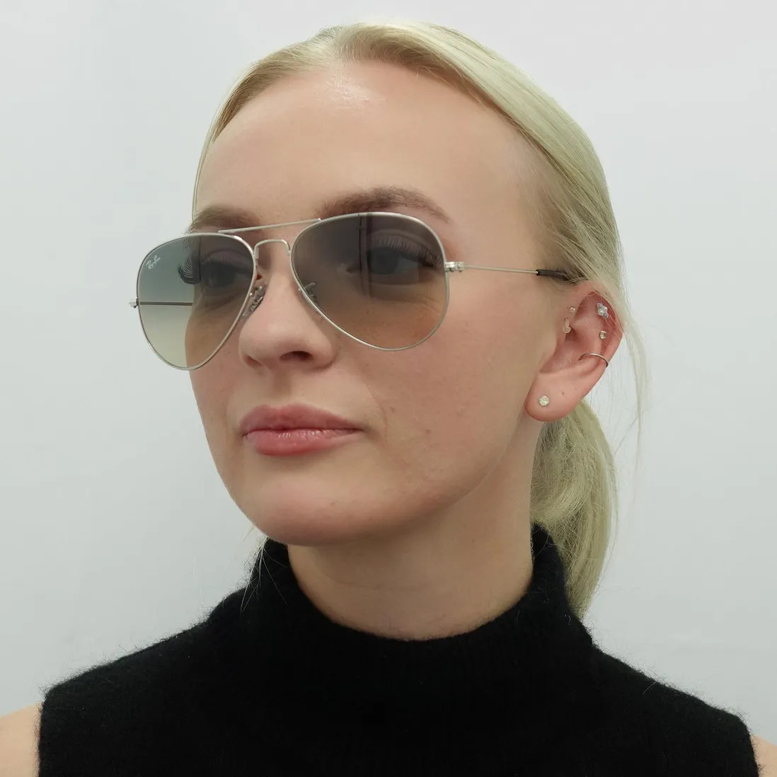 Sunglasses | Aviator Silver Grey Gradient Aviator 3025 Sunglasses | Ray-Ban | Debenhams UK