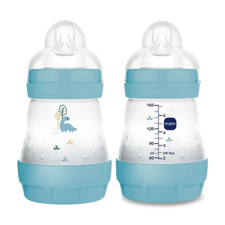 MAM Easy Start Anti-Colic Matte Bottle 5 oz, 2 pack Sage | Walmart (US)