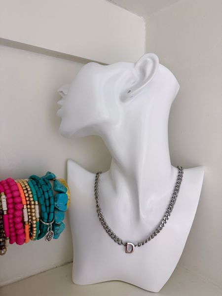 Amazon necklace and necklace display. 

Amazon finds // found it on Amazon // Amazon jewelry // initial necklace // silver  jewelry // fashion jewelry // 

#LTKfamily #LTKstyletip #LTKfindsunder50