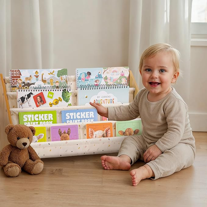 ZICOTO Decorative Wooden Bookshelf for Kids Rooms - Keeps Plenty of Books Neatly Organized & With... | Amazon (US)