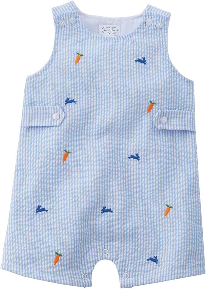 Mud Pie baby-girls Bunny Schiffli Shortall | Amazon (US)