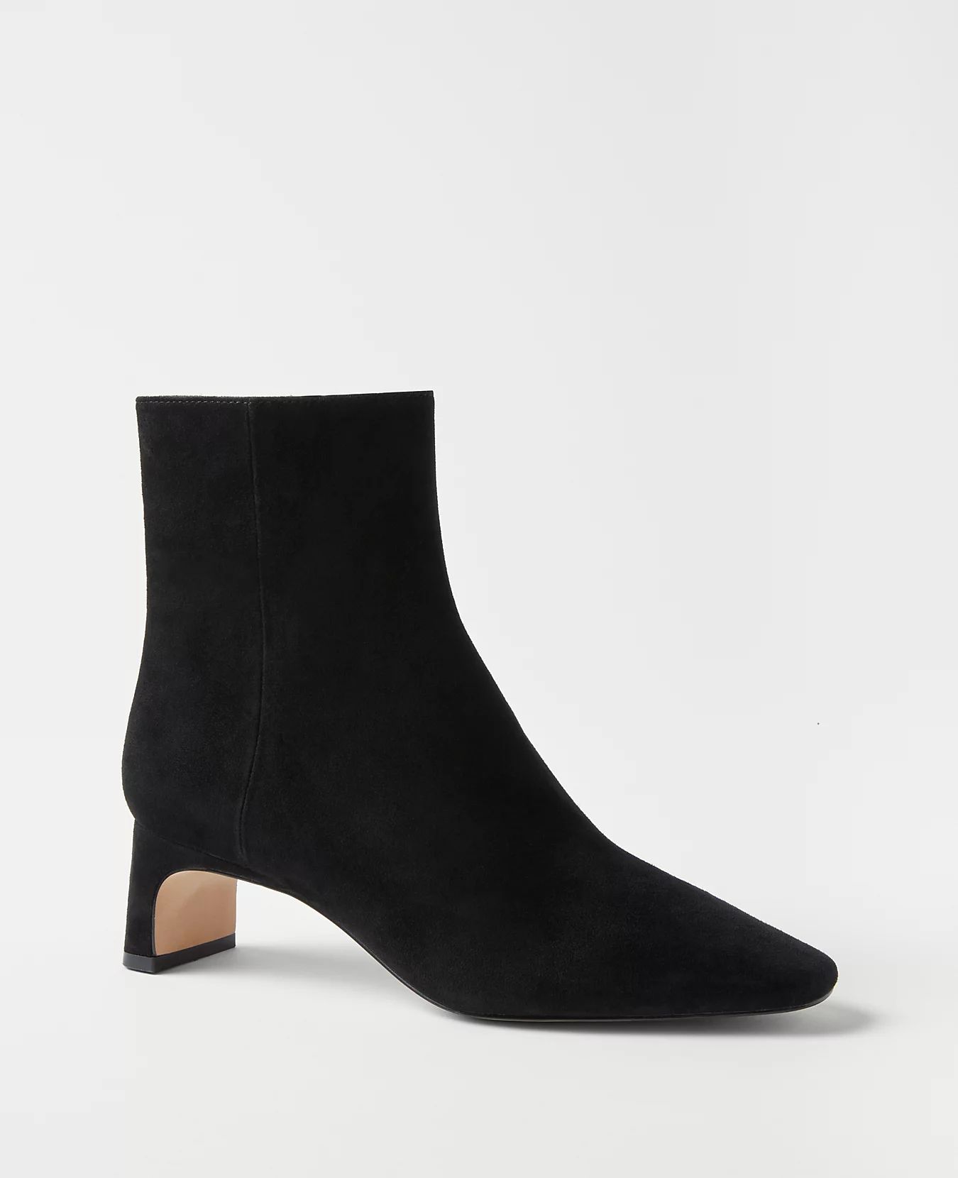 Suede Blade Heel Booties | Ann Taylor (US)