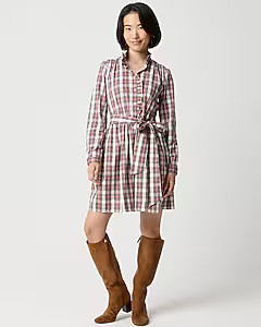 Tartan mini shirt-dress | J.Crew Factory