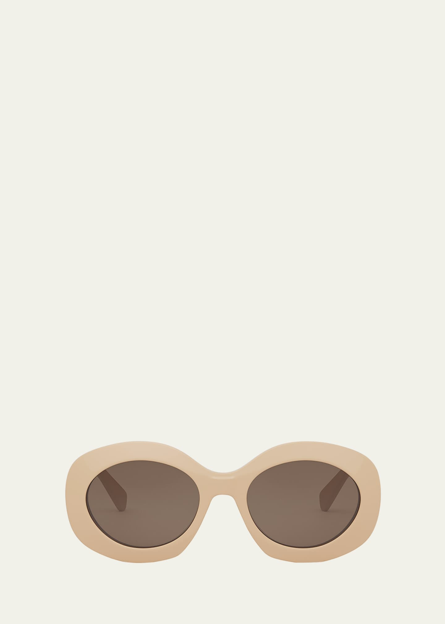 Celine Triomphe Round Acetate Sunglasses | Bergdorf Goodman