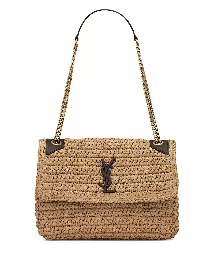Niki Medium Chain Bag In Raffia And Leather | Bloomingdale's (US)