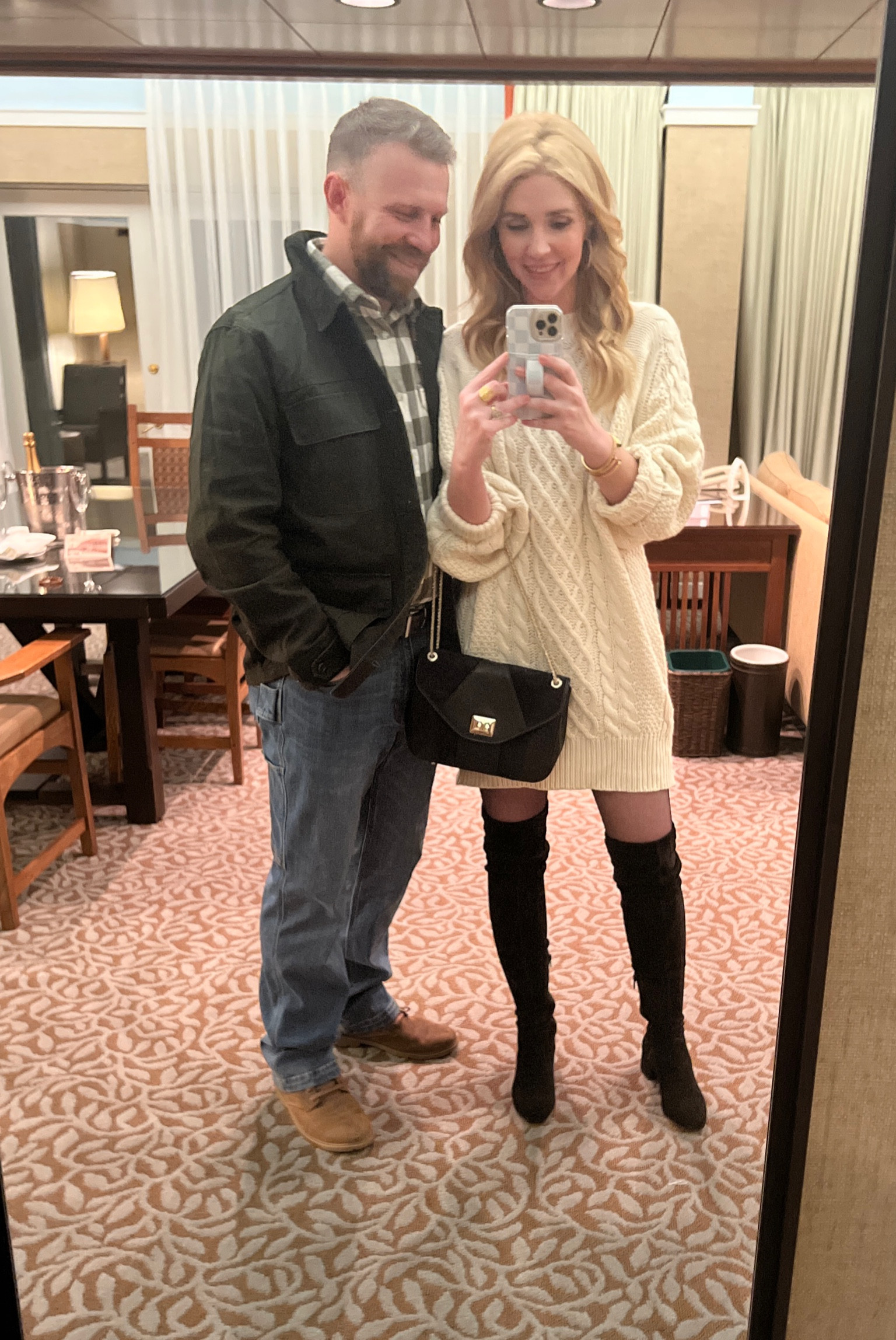 This sweater dress from Amazon is a favorite find for me! It’s long enough and looks great with over the knee boots! Great for events, family pictures or just daily wear! 🖤⭐️

#LTKfindsunder50 #LTKover40 #LTKSeasonal