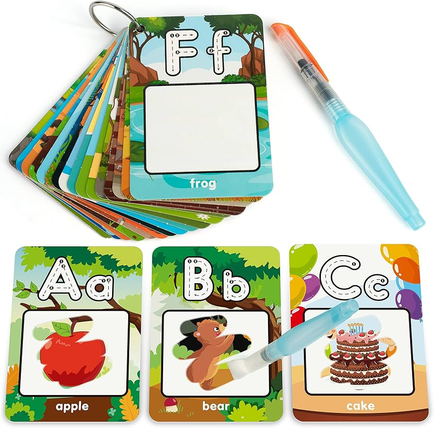 Coogam Alphabet Water Coloring Cards, Aqua Painting Doddle Flashcards, Drawing 26 Letters ABC Wor... | Amazon (US)