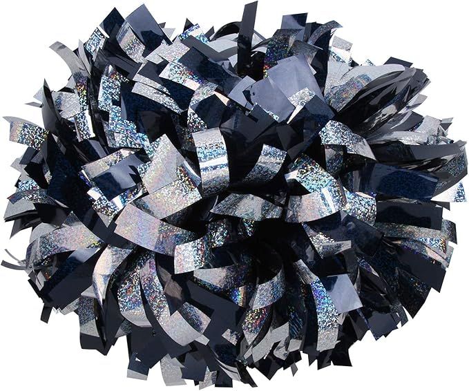 ICOCHEER Cheerleading Pom Poms Metalic Holographic Cheerleader 6 inch 1 Pair 2 Pieces (Navy Blue ... | Amazon (US)