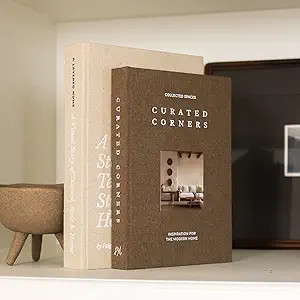 Decorative Books for Home Decor - 2 Linen Fake Books for Decorating Bookshelf, Coffee Table, Shel... | Amazon (US)