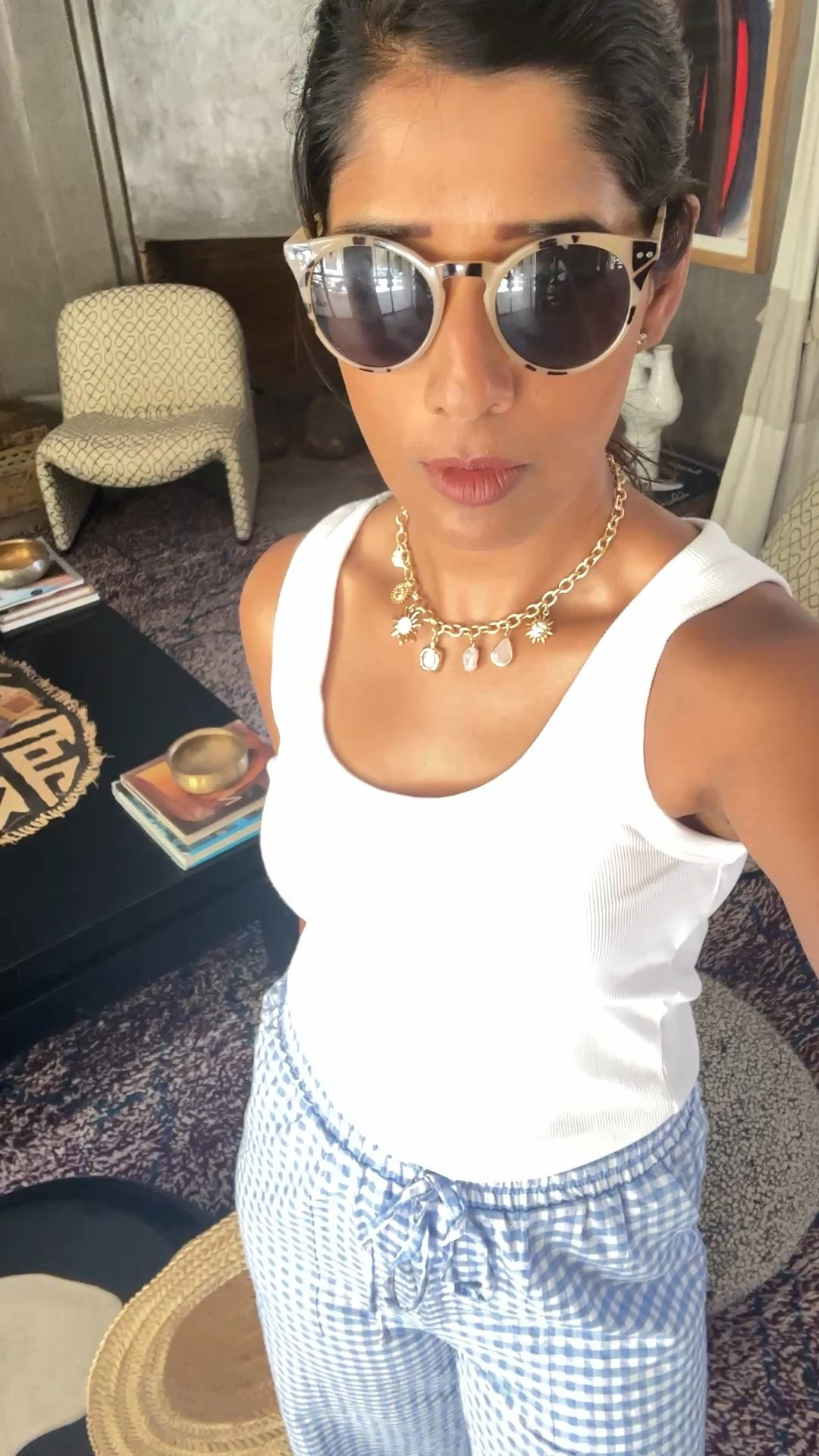 Fashion in my 40s

What I wore in Marrakesh. 

So I’ve just fully committed to the pyjama trousers trend because they are just sooooo comfy and in the heat of Marrakesh they were perfect. Let me know are they for you or a no?

@andotherstories Sunglasses
@marksandspencer Vest
@accessorize Charm necklace
@newlook Gingham trousers (tall)
@joules Sandal/sliders
@primark Straw bag
Hat…one from the villa/markets 

#over40fashion #over40style #over30style #over30fashion #summerstyle #summeroutfitideas #eurosummer #mumstyle #momstyle