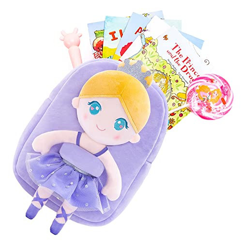 Gloveleya Toddler Backpack Kids Backpack with Soft Ballerina Baby Doll Purple Age 2+ New | Amazon (US)