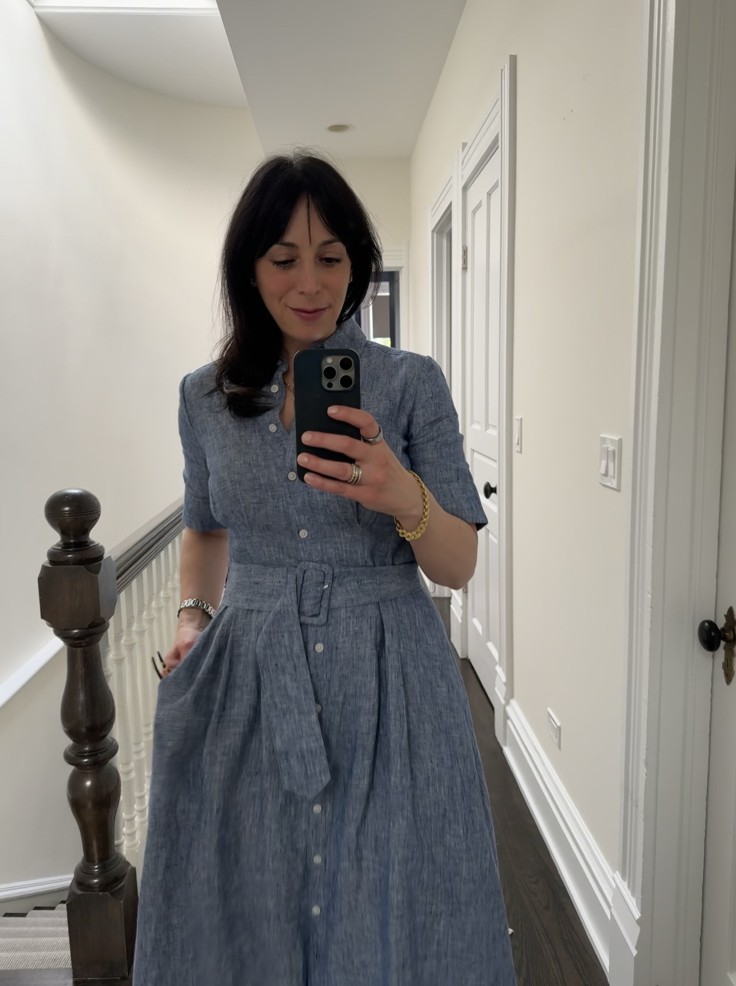 This shirt dress from Boden is the perfect fit and fabric for summer. Wearing a size 6. It’s selling quickly in this color. Offered in other colors and patterns

#LTKOver40