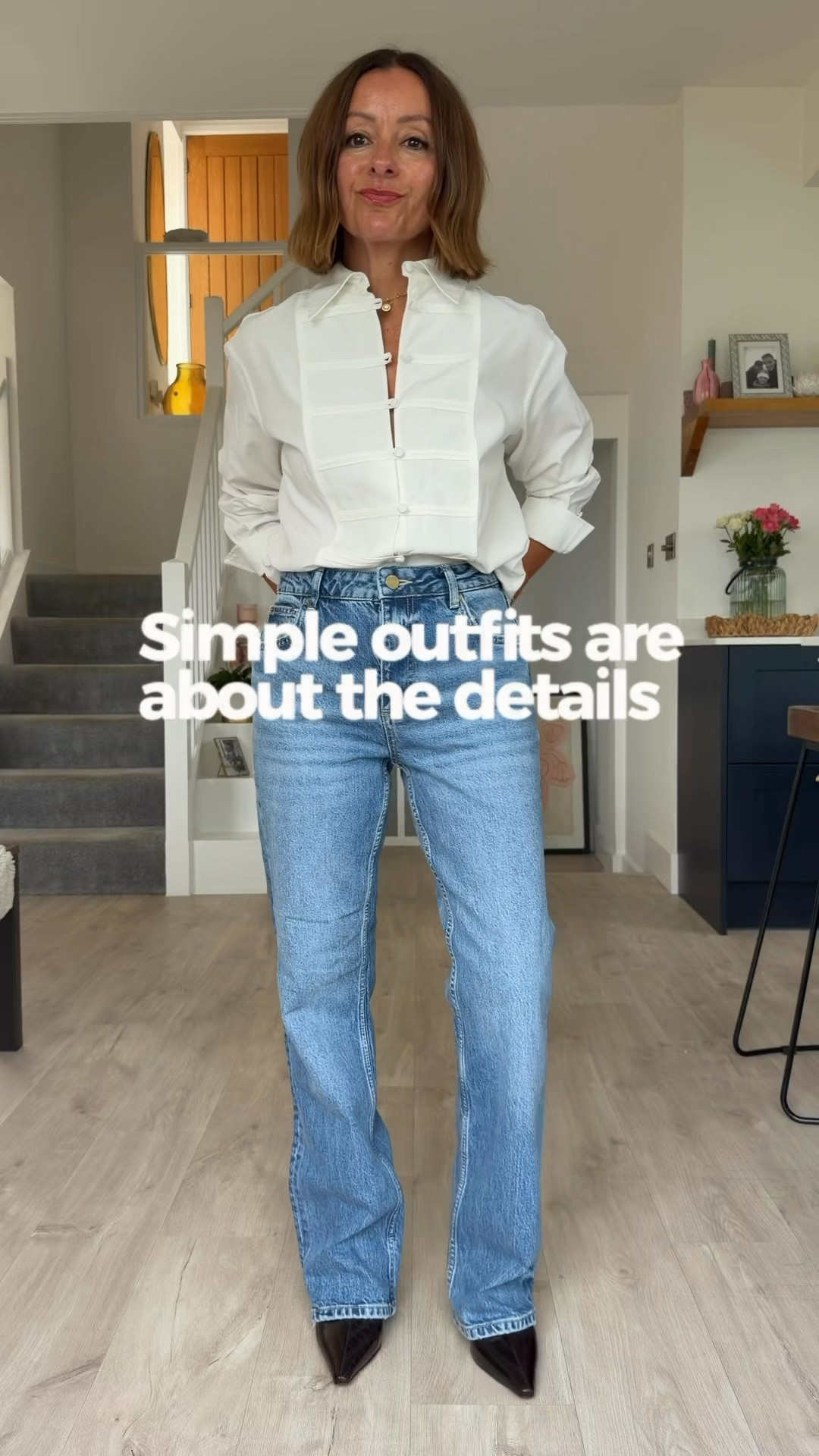 Everyday wardrobe classics, but with a modern, fresh feel. A great pair of jeans, an oversized shirt, a knit and tailored trousers. Core pieces you can wear on repeat, with the shape, proportion and details making them feel current.

Easy, wearable and plenty of ways to switch them around.



The jeans and barrel trousers come in short, regular and long lengths. 

Sizing notes:
Barrel trousers: sized up, Short leg
90s jeans: usual size, Regular leg (size down if between sizes)
White shirt: XS
Funnel-neck zip knit: XS
Brown croc boots: usual size

#LTKuk #LTKautumn #LTKjeans