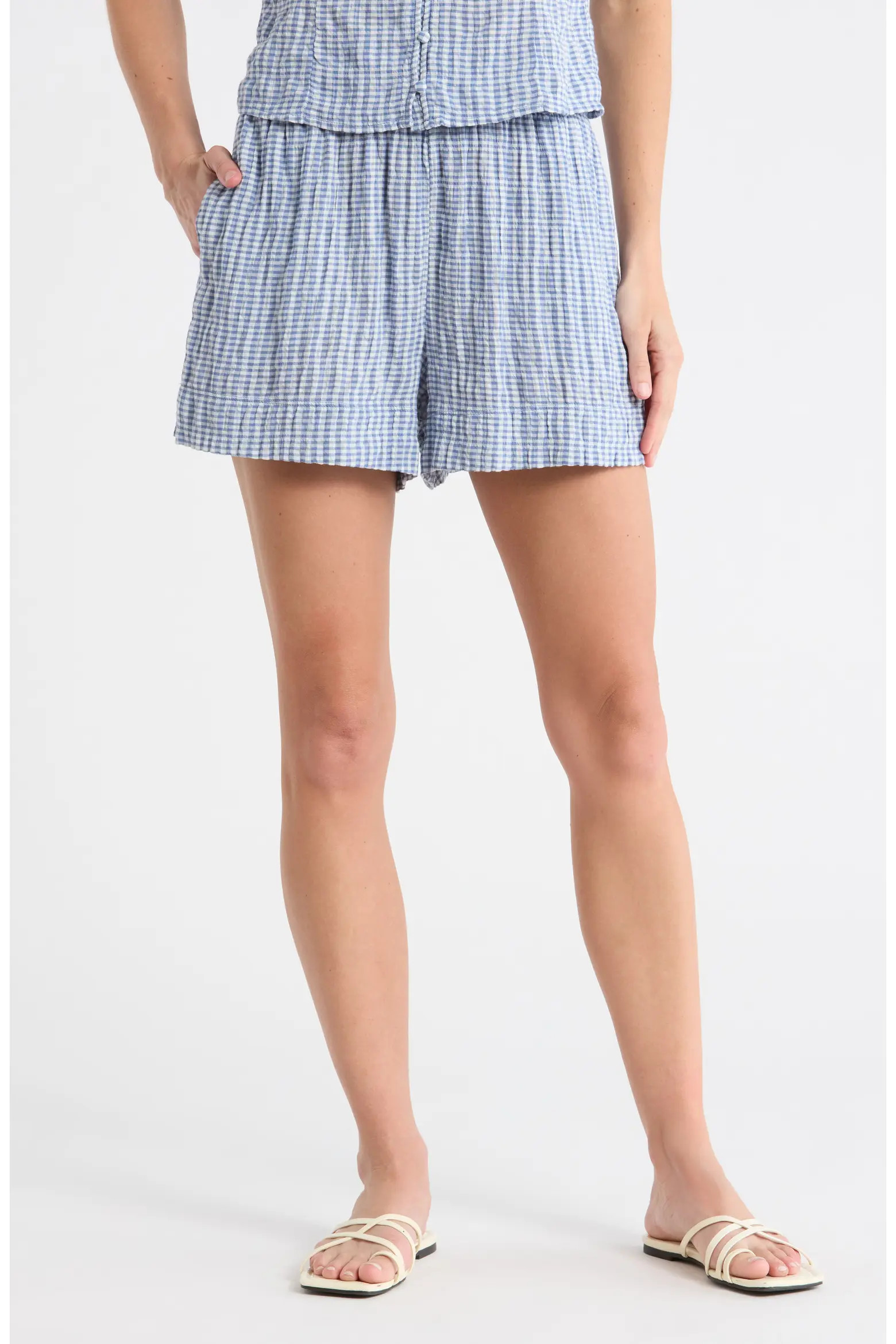 Plaid Seersucker Drawstring Shorts (Women) | Nordstromrack | Nordstrom Rack