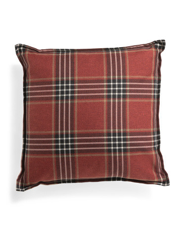 Made In Usa 22x22 Oversized Luxe Yarmouth Plaid Pillow | TJ Maxx