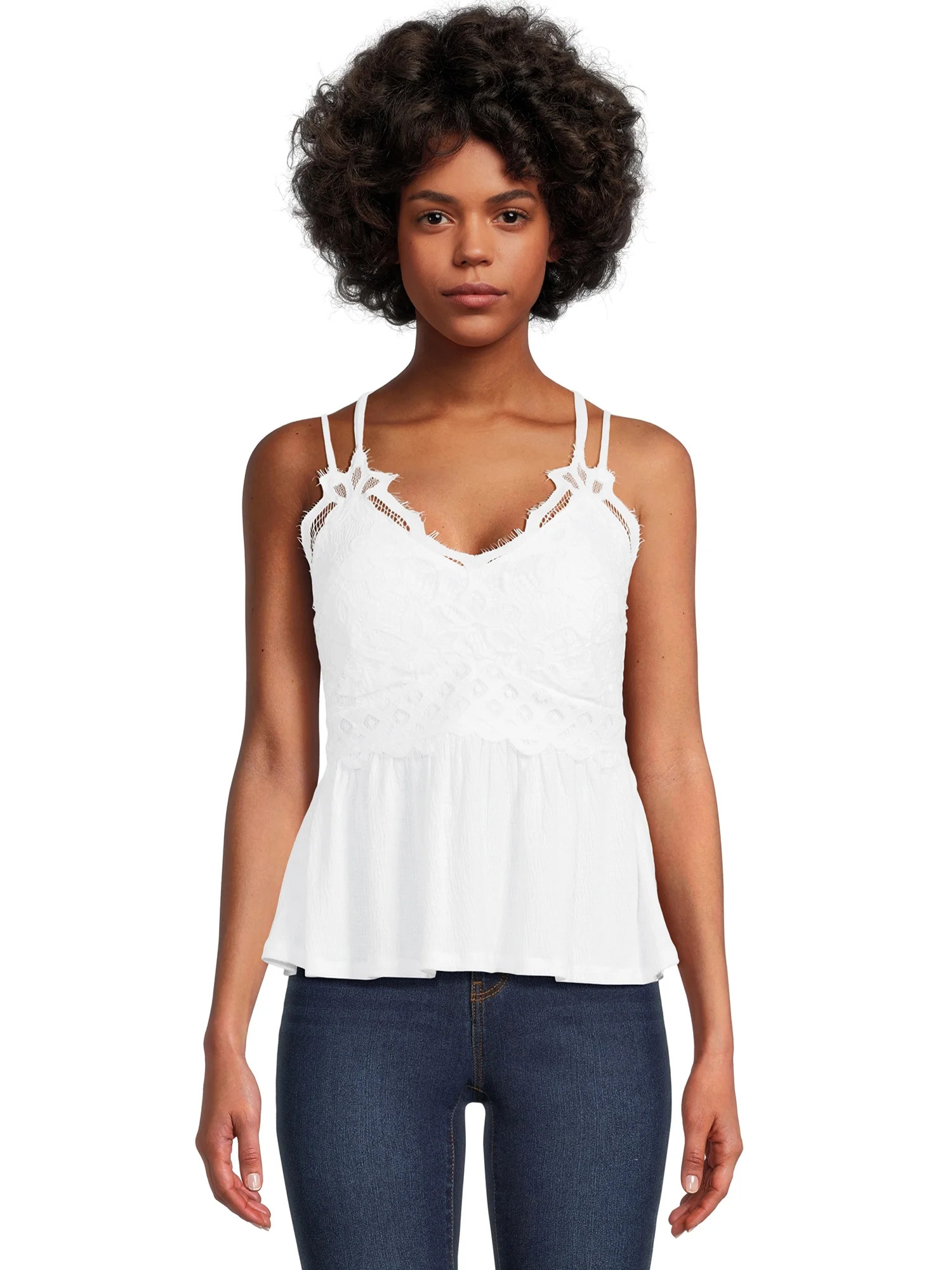 No Boundaries Juniors Crochet Babydoll Top - Walmart.com | Walmart (US)