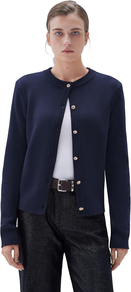 SUUKSESS Women Chunky Cashmere Blend Cardigan Sweaters Trendy Fall Fashion Button Up Long Sleeve ... | Amazon (US)