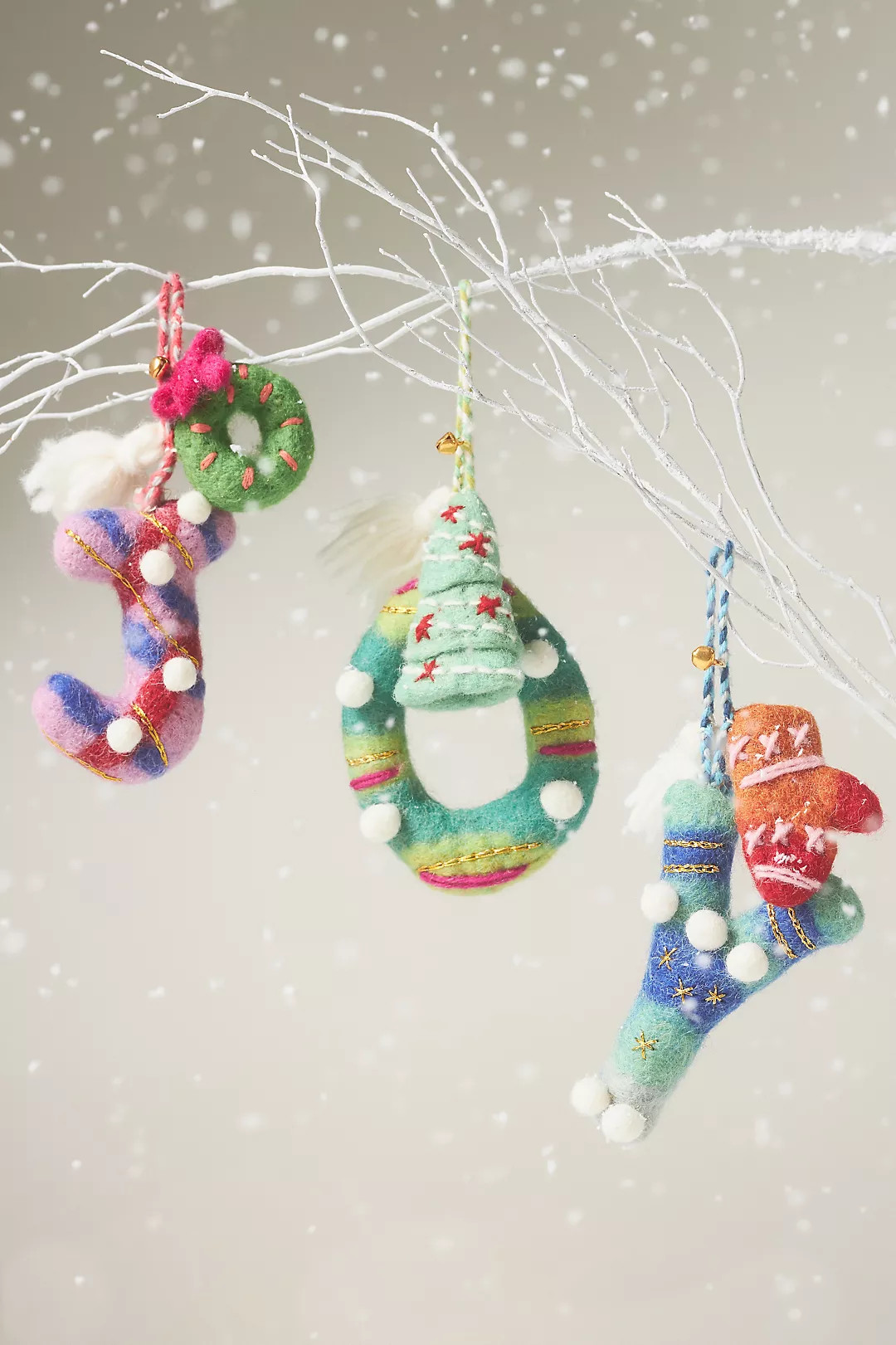 Jolly Monogram Ornament | Anthropologie (US)