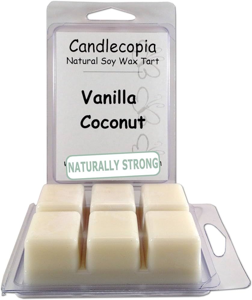 Vanilla Coconut Strongly Scented Hand Poured Vegan Wax Melts, 12 Scented Wax Cubes, 6.4 Ounces in... | Amazon (US)