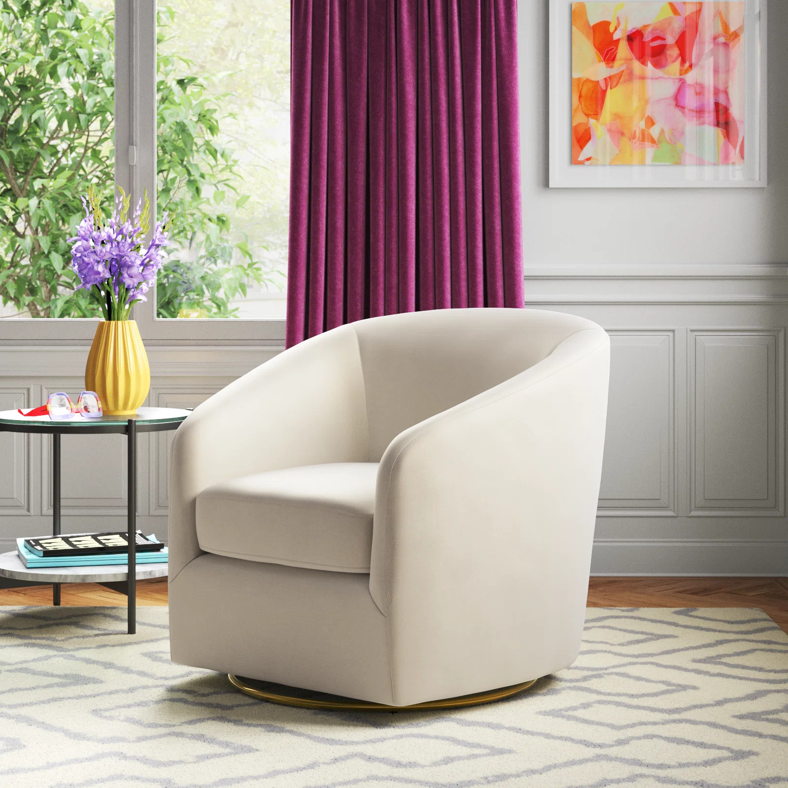 Holden Velvet Swivel Accent Chair | Wayfair North America