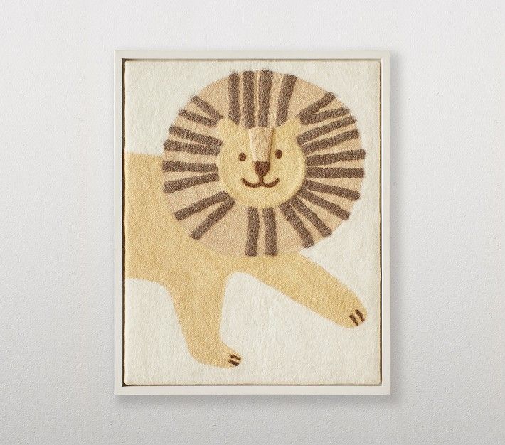 Felted Lion Wall Art | Pottery Barn Kids