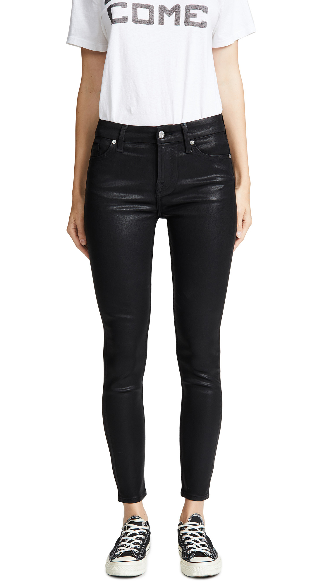 7 For All Mankind The B(air) Coated Ankle Skinny Jeans | Shopbop