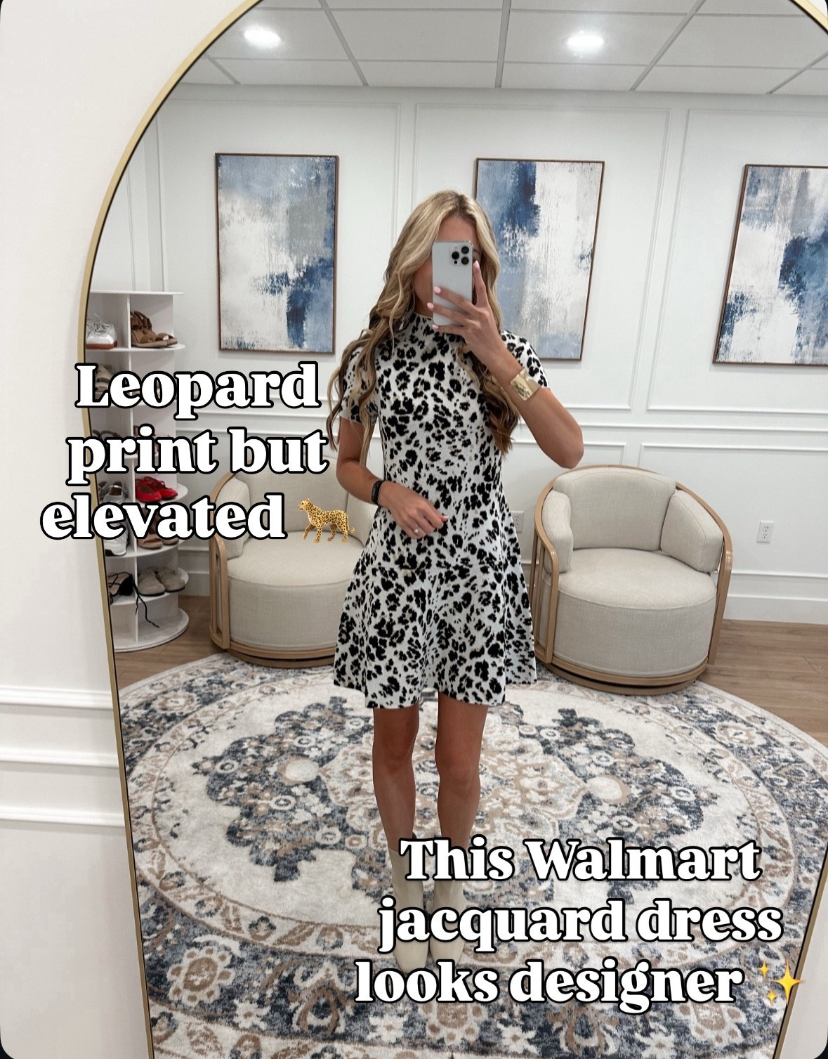 🐆 Leopard print but elevated 🖤 This Walmart jacquard dress looks designer but is under $30! The fabric and fit make it feel so luxe, and it’s the perfect dress to style with boots or heels this fall.

✨ Wearing a Small (true to size).
💸 Budget-friendly + an easy closet standout.

#LTKSeasonal #LTKStyleTip #LTKFindsUnder50