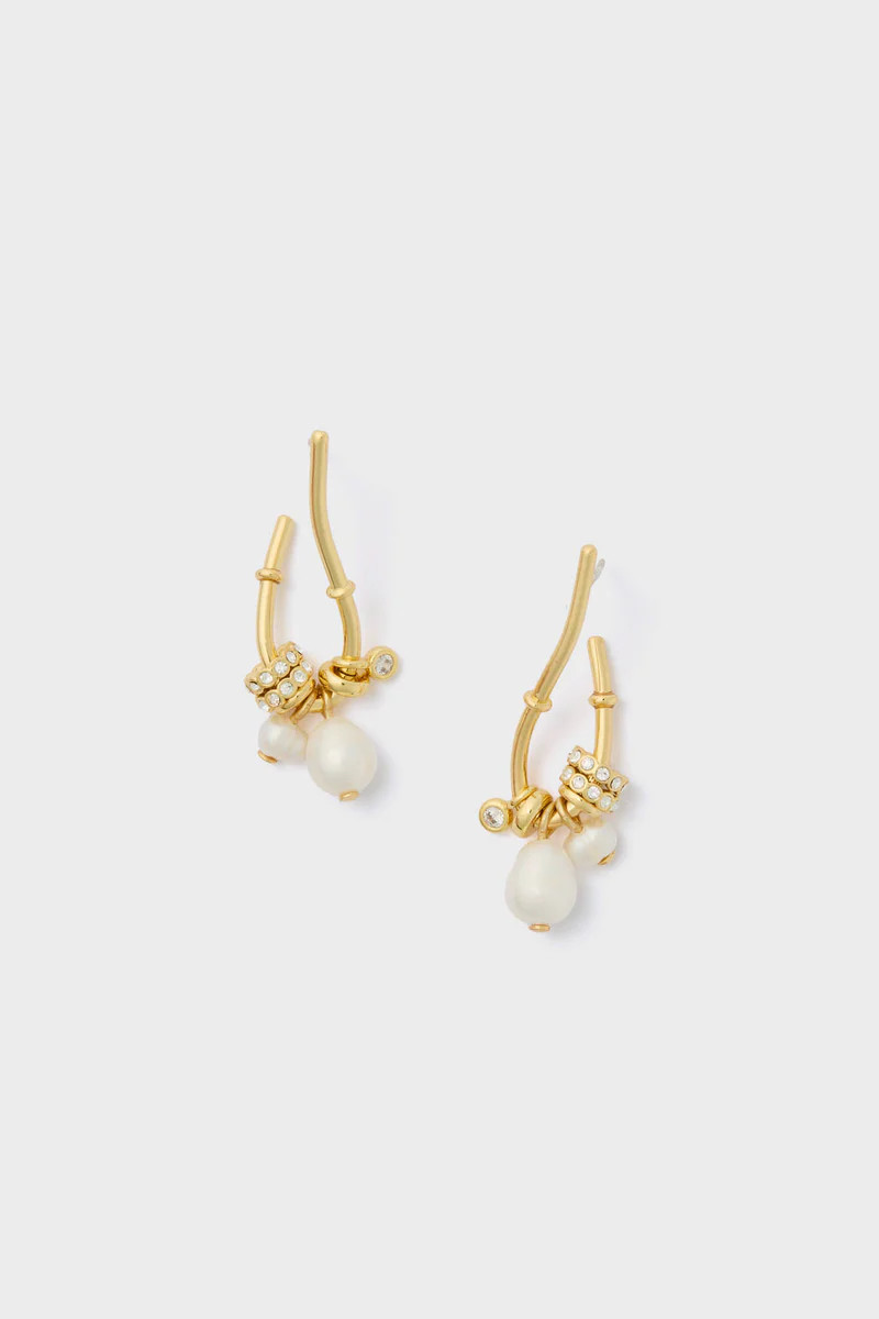 Pearl and Gold Charm Giselle Earrings | Tuckernuck (US)