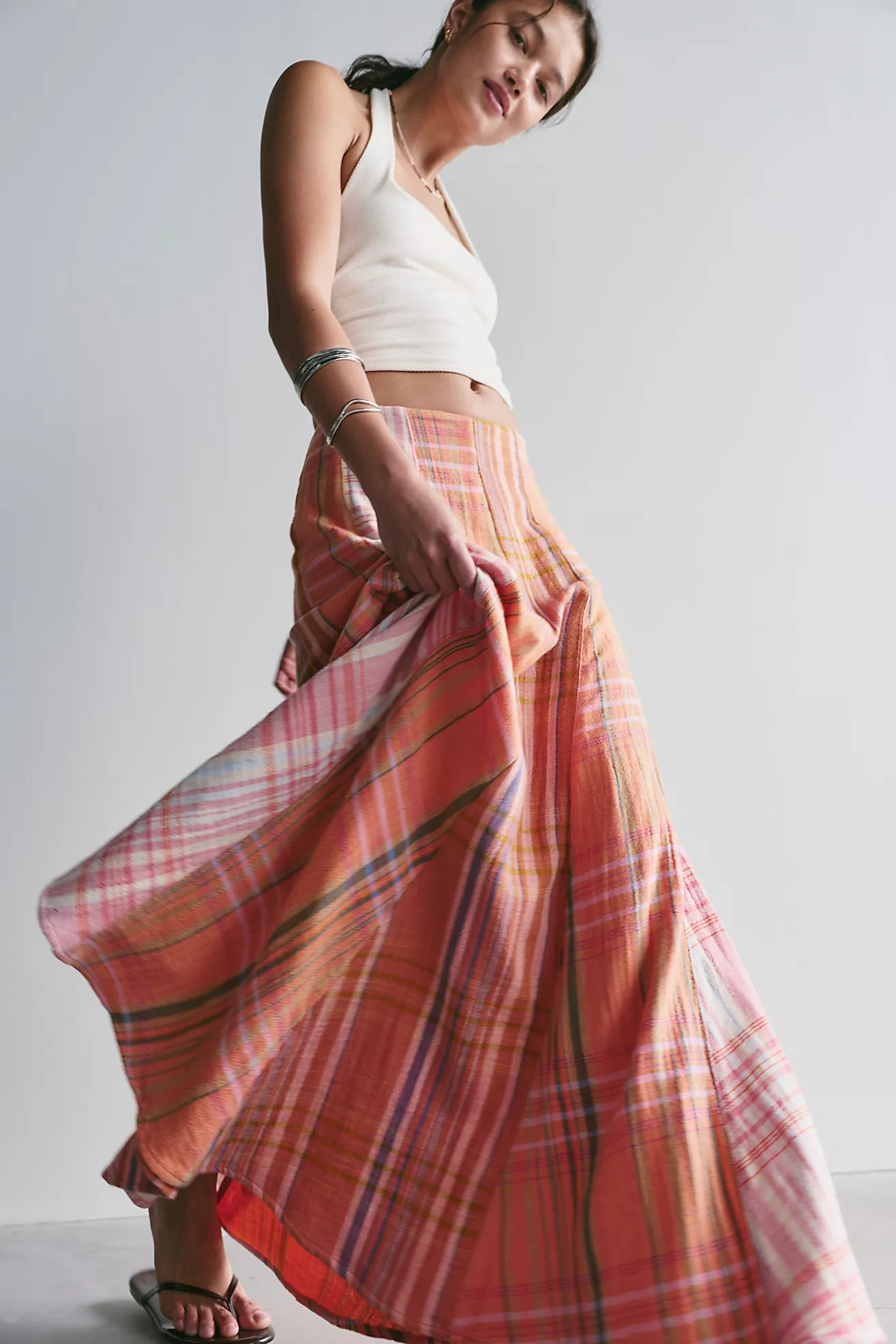 Maizie Summer Plaidwork Maxi Skirt | Free People (Global - UK&FR Excluded)