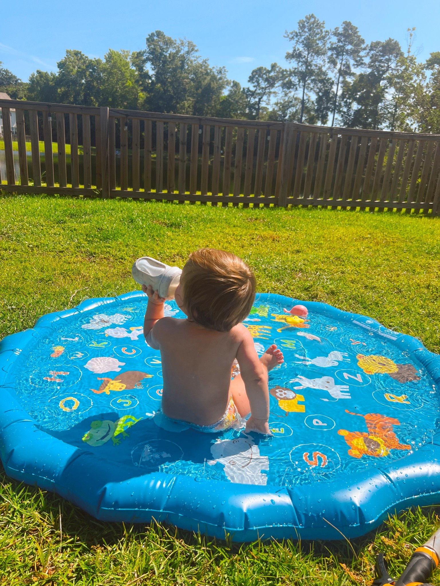 Splash pad: just hook up to a hose and you are good to go! On Amazon prime! 

#LTKSwim #LTKBaby #LTKKids