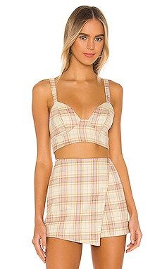 Song of Style Barbara Top in Yellow Plaid from Revolve.com | Revolve Clothing (Global)