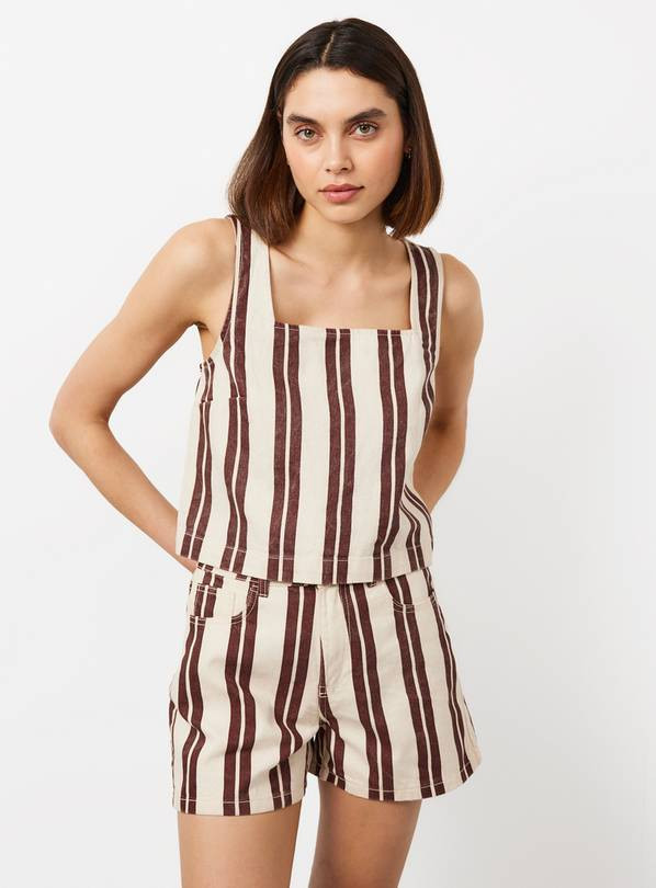 Red Stripe Square Neckline Shell Co-ord Top 14 | Tu Clothing
